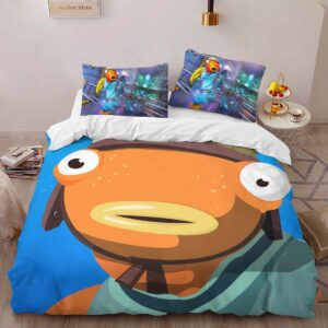 Alternative view of Fishsticks Skin Fortnite Games 03 Duvet Cover