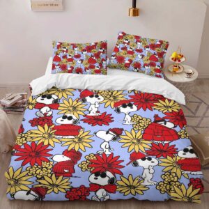 Alternative view of Floral Snoopy Duvet Cover