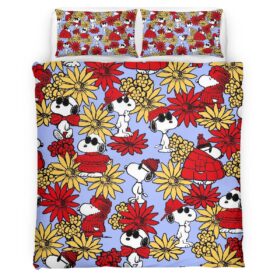Floral Snoopy Duvet Cover