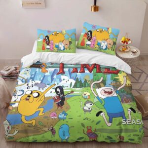 Alternative view of Fortnite Adventure Time All Skin Jake the Dog and Finn the Human Duvet Cover
