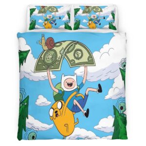 Fortnite Adventure Time Skin Dog and Human Duvet Cover