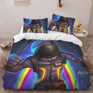 Alternative view of Fortnite Ballte Royale Space Galaxy Duvet Cover