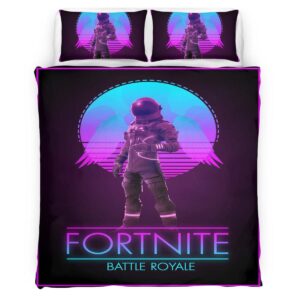 Fortnite Ballte Royale Space Galaxy Retro Duvet Cover