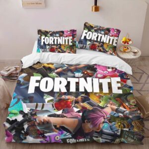 Alternative view of Fortnite Battle Royale All Characters Duvet Cover