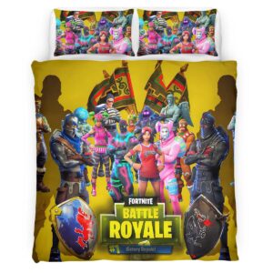 Fortnite Battle Royale Victory Omega Raptor Brite Bomber Duvet Cover