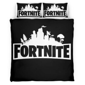 Fortnite Black White Logo 2 Duvet Cover