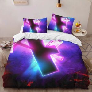 Alternative view of Fortnite Game Room Blood Duvet Cover