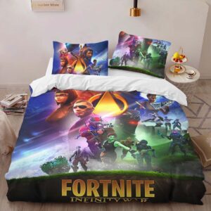 Alternative view of Fortnite Infinity War Skin Duvet Cover