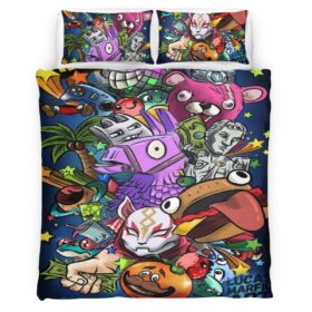 Fortnite Loot Llama Drift Tomatohead Cuddle Team Leader V-Bucks Duvet Cover