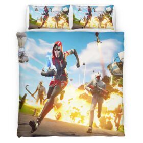 Fortnite Run Away Explosion Duvet Cover