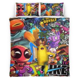 Fortnite Skin Fishstick Peely Deadpool Duvet Cover