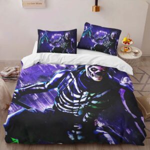Alternative view of Fortnite Skull Trooper skin 02 Duvet Cover