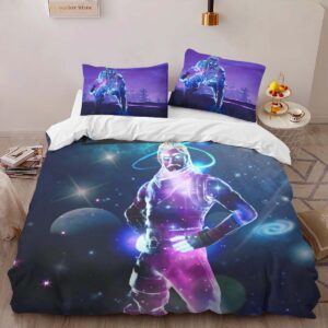 Alternative view of Galaxy Skin Fortnite Duvet Cover