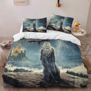 Alternative view of Game of Thrones Daenerys Targaryen Mother of Dragons 27 Duvet Cover