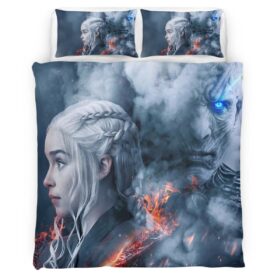 Game of Thrones Daenerys Targaryen Mother of Dragons And White Walker 35 Duvet Cover