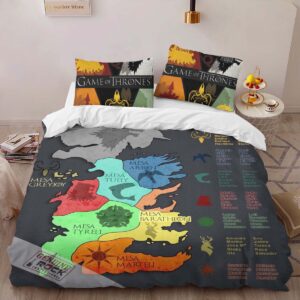 Alternative view of Game of Thrones Houses Map Duvet Cover