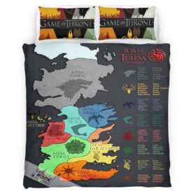 Game of Thrones Houses Map Duvet Cover