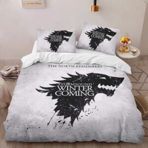 Alternative view of Game of Thrones Winter is Coming 02 Duvet Cover