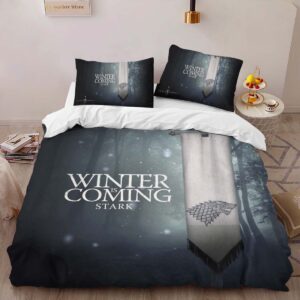 Alternative view of Game of Thrones Winter is coming 15 Duvet Cover