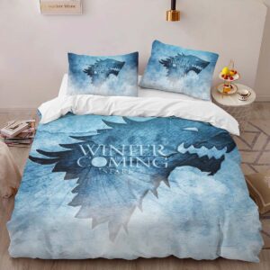 Alternative view of Game of Thrones Winter is coming 44 Duvet Cover