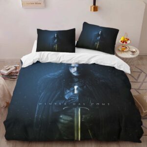 Alternative view of Game of Thrones Winter is coming Jon Snow 8 Duvet Cover
