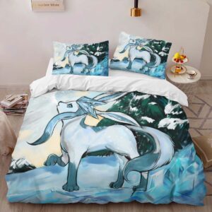 Alternative view of Glaceon Pokemon Duvet Cover