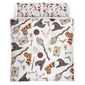 Gryffindor House Harry Potter Symbols Duvet Cover