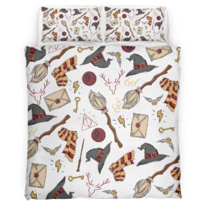 Gryffindor House Harry Potter Symbols Duvet Cover