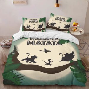 Alternative view of Hakuna Matata The Lion King Characters 1 Duvet Cover