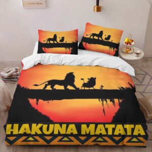 Alternative view of Hakuna Matata The Lion King Characters 2 Duvet Cover