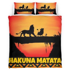Hakuna Matata The Lion King Characters 2 Duvet Cover