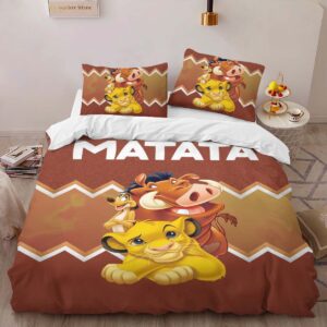 Alternative view of Hakuna Matata The Lion King Characters 3 Duvet Cover