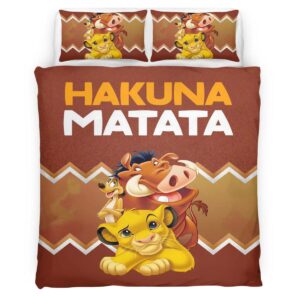 Hakuna Matata The Lion King Characters 3 Duvet Cover