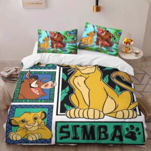 Alternative view of Hakuna Matata The Lion King Characters 4 Duvet Cover