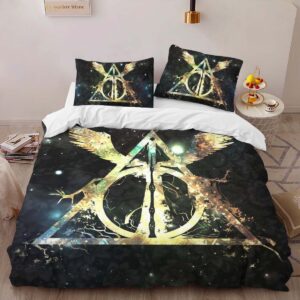 Alternative view of Harry Potter Always Golden Snitch Duvet Cover