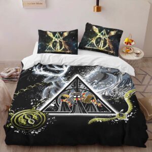 Alternative view of Harry Potter Always Symbol and Owl Duvet Cover