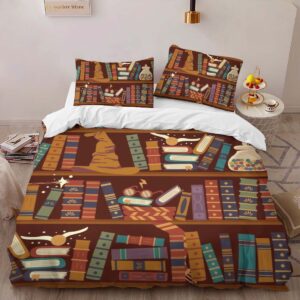 Alternative view of Harry Potter Bookshelves Duvet Cover