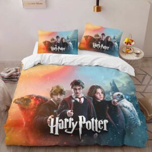 Alternative view of Harry Potter Characters Harry Hermione Ron Duvet Cover