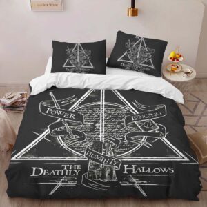 Alternative view of Harry Potter Deathly Hallows the Brothers Duvet Cover