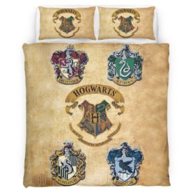Harry Potter Hogwarts School And Four Houses Duvet Cover
