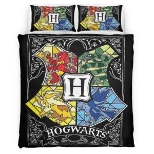 Harry Potter Hogwarts School Logo Draw Art Duvet Cover