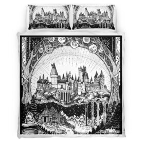 Harry Potter Hogwarts School and Symbols Duvet Cover