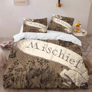 Alternative view of Harry Potter Map Custome Name Duvet Cover