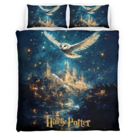 Harry Potter Owl and Hogwart School Duvet Cover