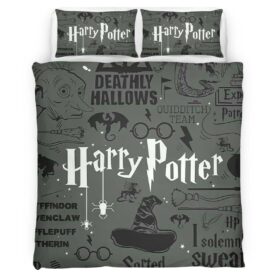 Harry Potter Symbols Deathly Hallows Sortted Always Duvet Cover