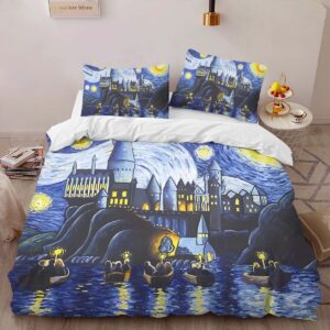 Alternative view of Harry Potter Van Gogh style Duvet Cover