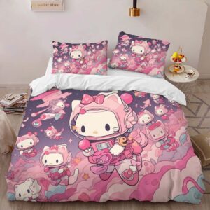 Alternative view of Hello Kitty Pink 04 Duvet Cover