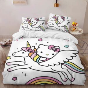 Alternative view of Hello Kitty Unicorn 01 Duvet Cover