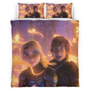 Hiccup and Astrid Hofferson How To Train Your Dragon Duvet Cover