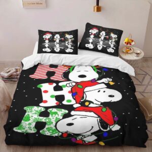 Alternative view of Ho Ho Ho Snoopy Duvet Cover